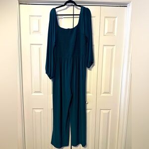 White birch size 2x Hunter green jumpsuit NWOT
